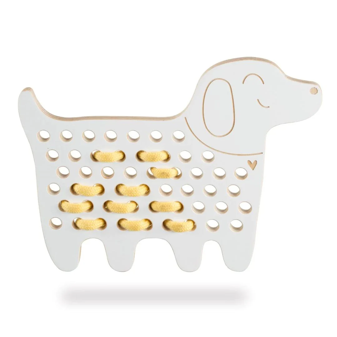 Charlie The Dog Wooden Lacing Toy - Image 2