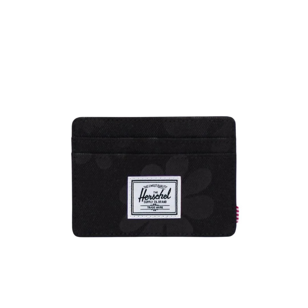 Charlie Wallet (Black Floral Sun)