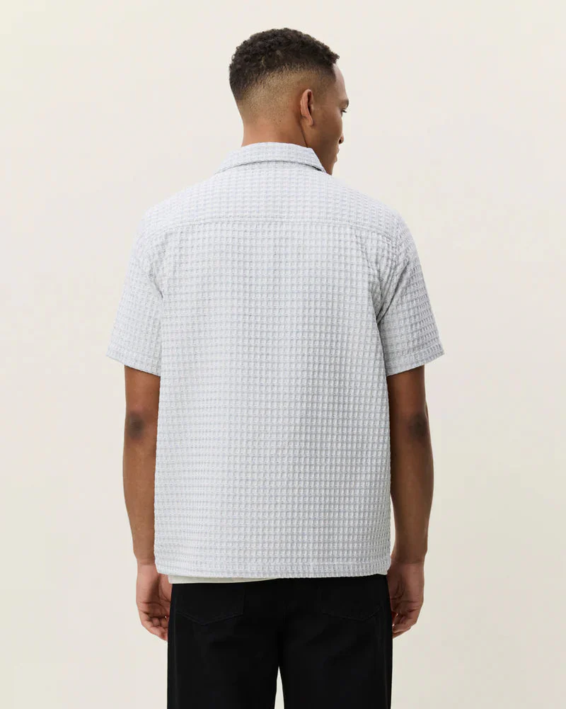 Check Seersucker SS Shirt (Light Ivory) - Image 3