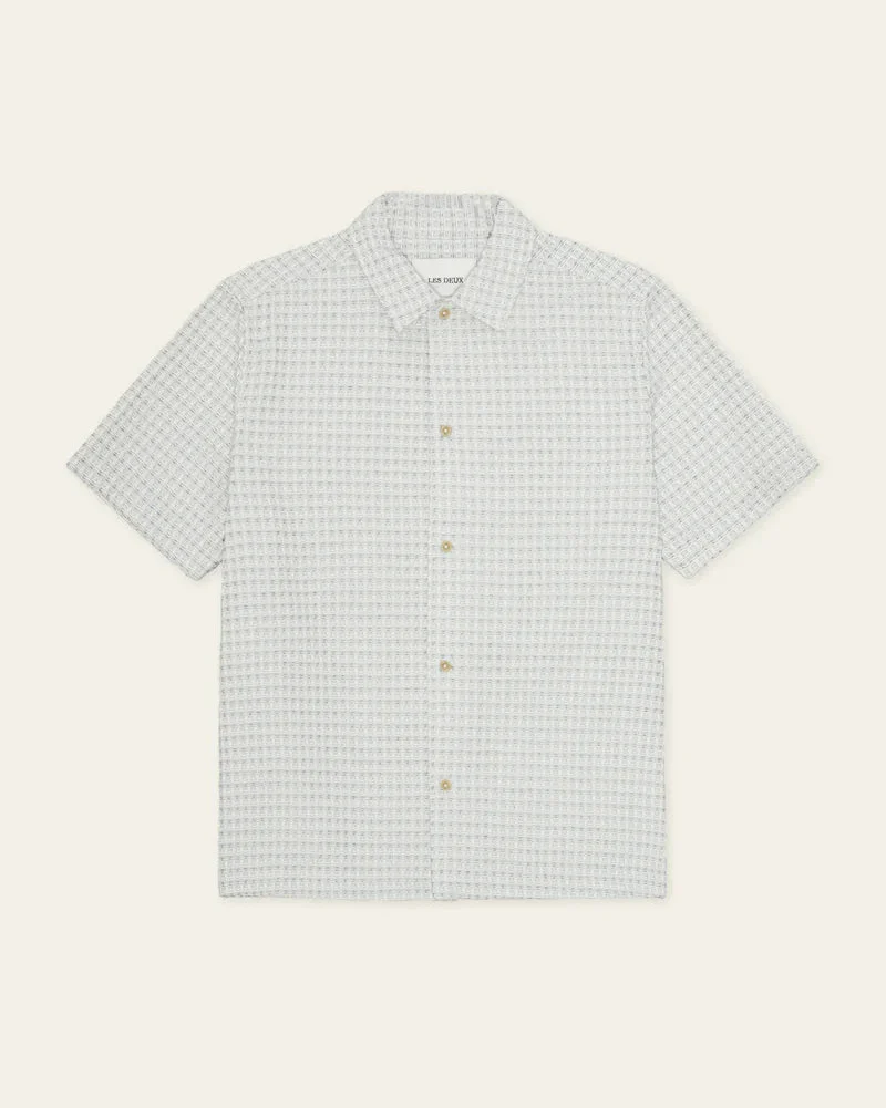 Check Seersucker SS Shirt (Light Ivory) - Image 4
