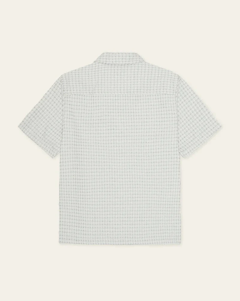 Check Seersucker SS Shirt (Light Ivory) - Image 5