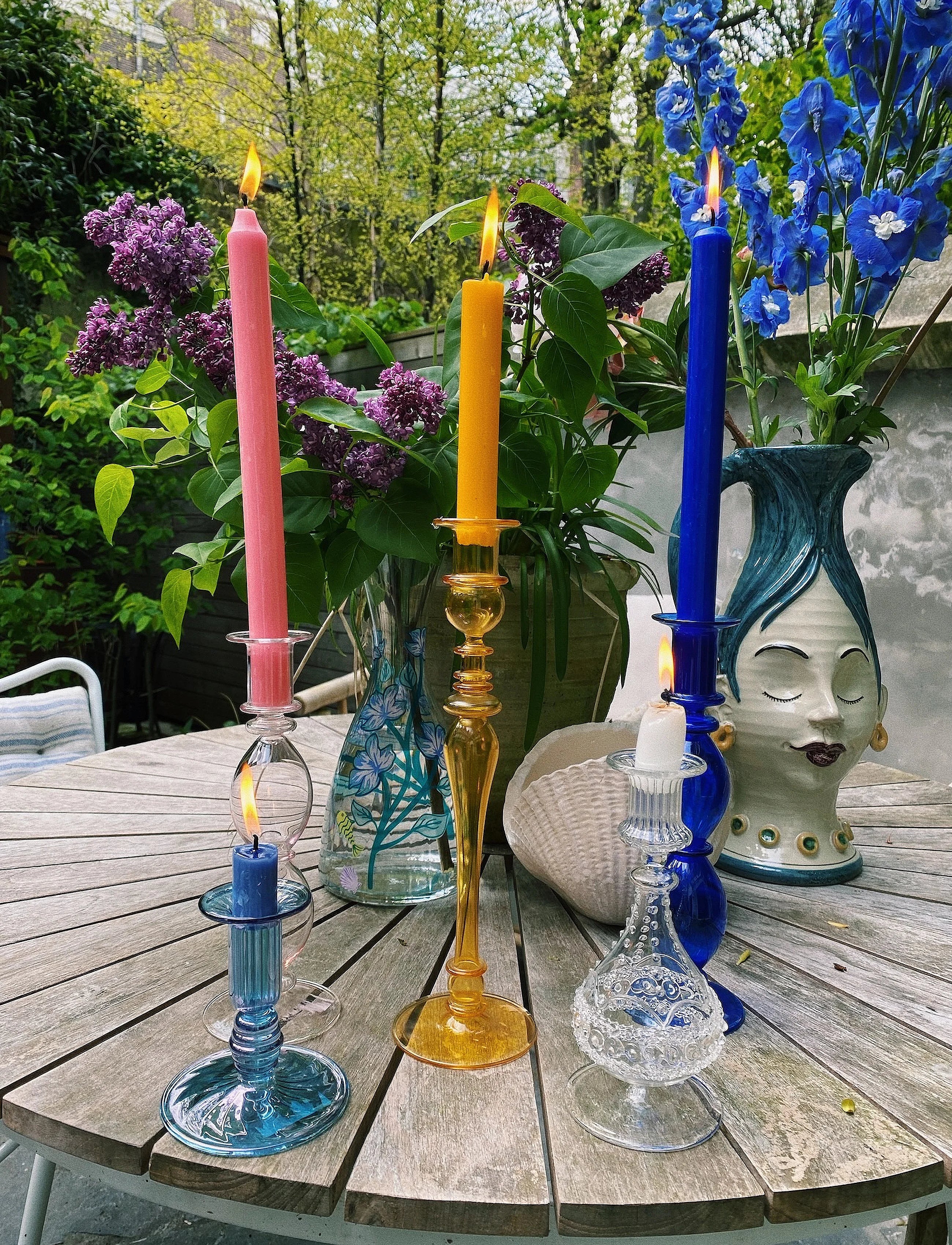 Glass Candle Holder (Ocean) - Image 3