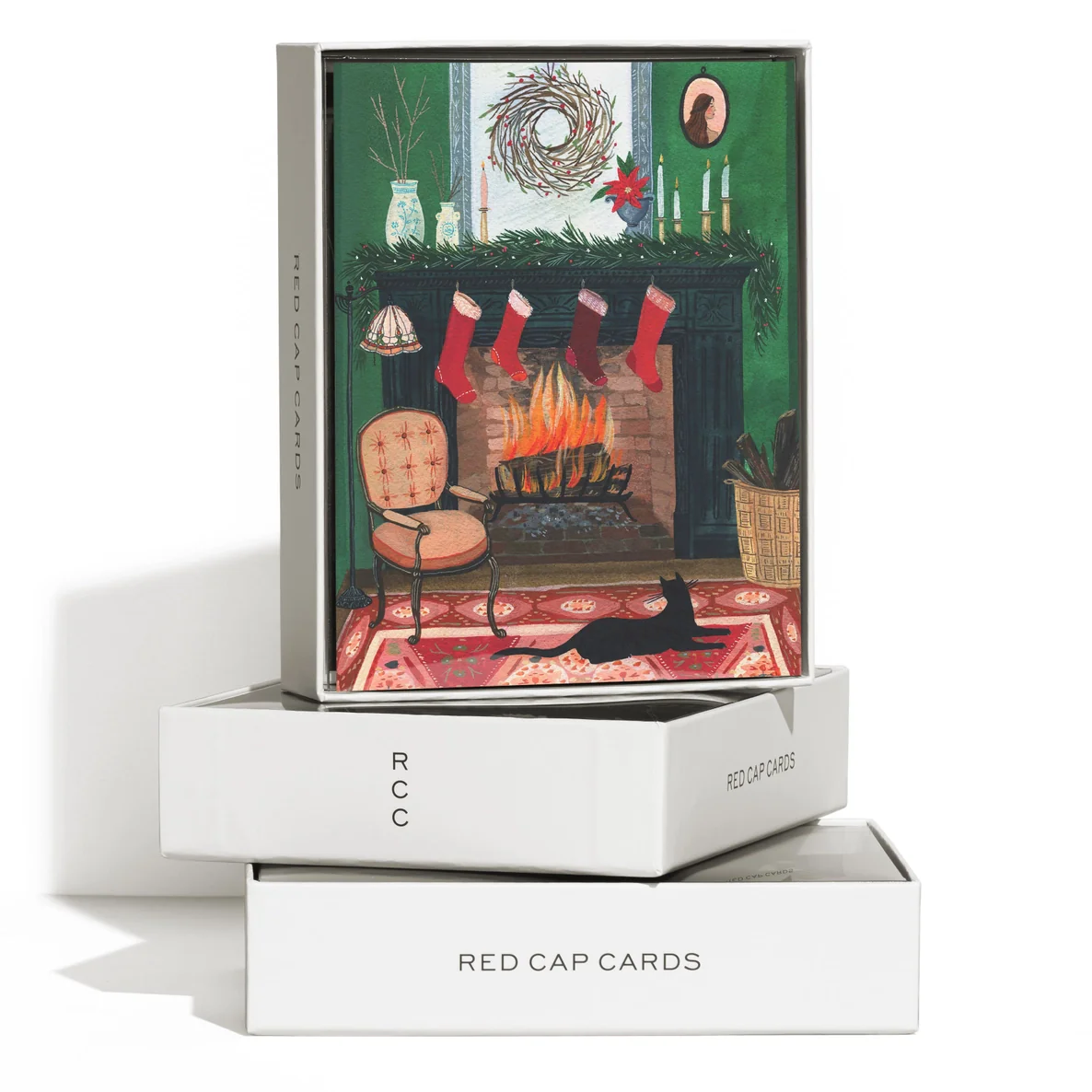 Christmas by the Fireplace Boxed Card (Set of 8)