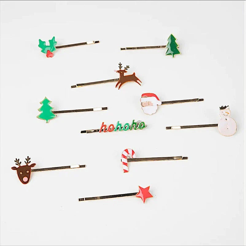 Christmas Enamel Hair Slides - Image 2