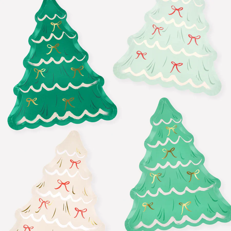 Christmas Tree With Bows Plates - Image 2