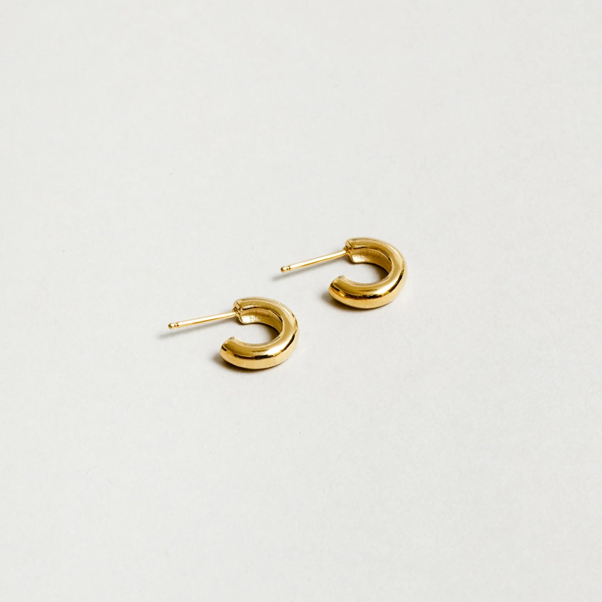 Abbie Classic Small Hoop Earrings (Gold)