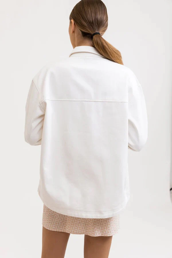 Venice Drill Shacket (Ivory) - Image 4