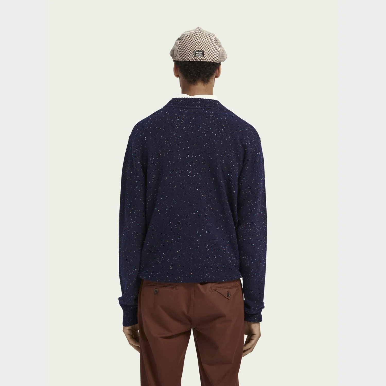 Classic Wool-Blend Crewneck Pullover (Navy) - Image 3