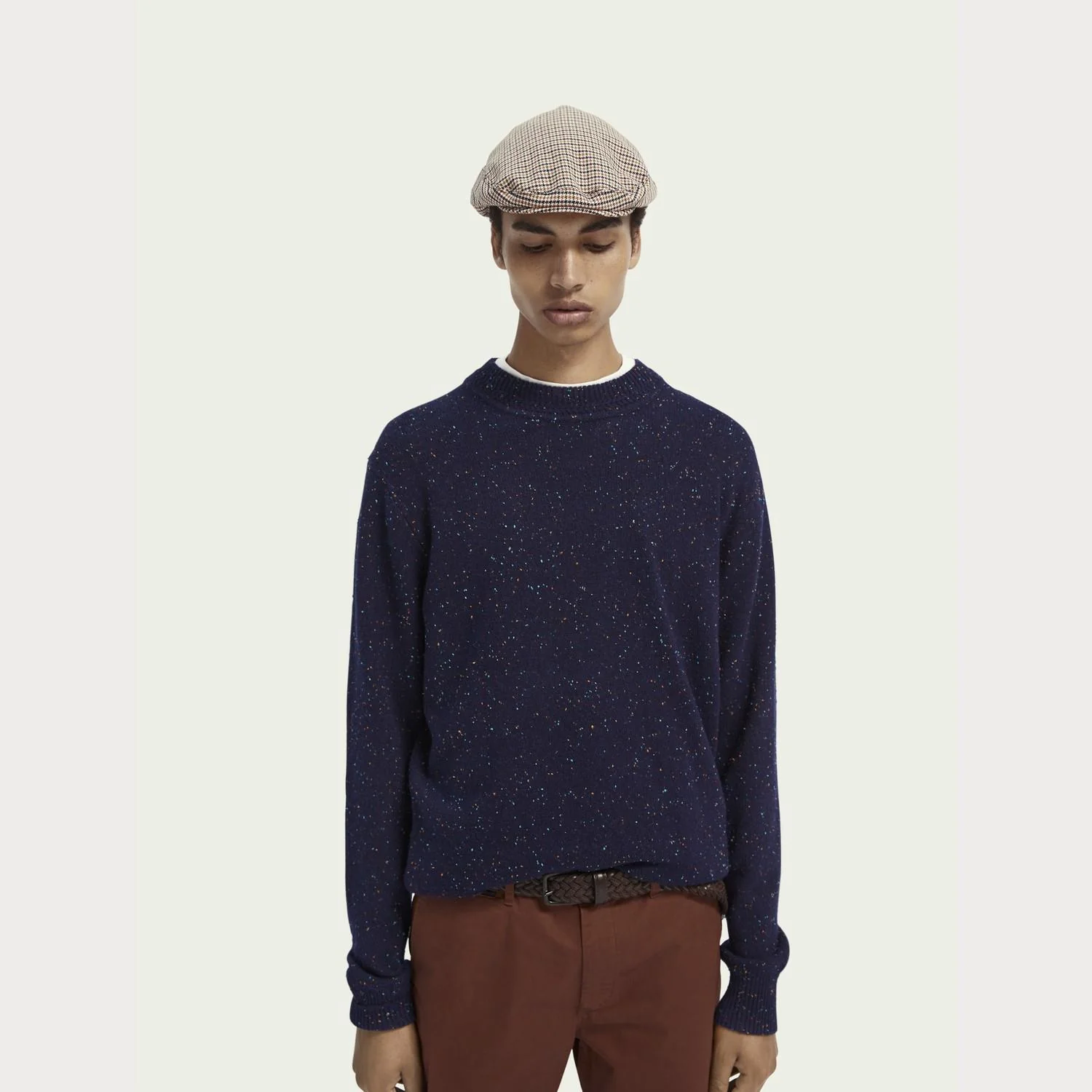Classic Wool-Blend Crewneck Pullover (Navy) - Image 4