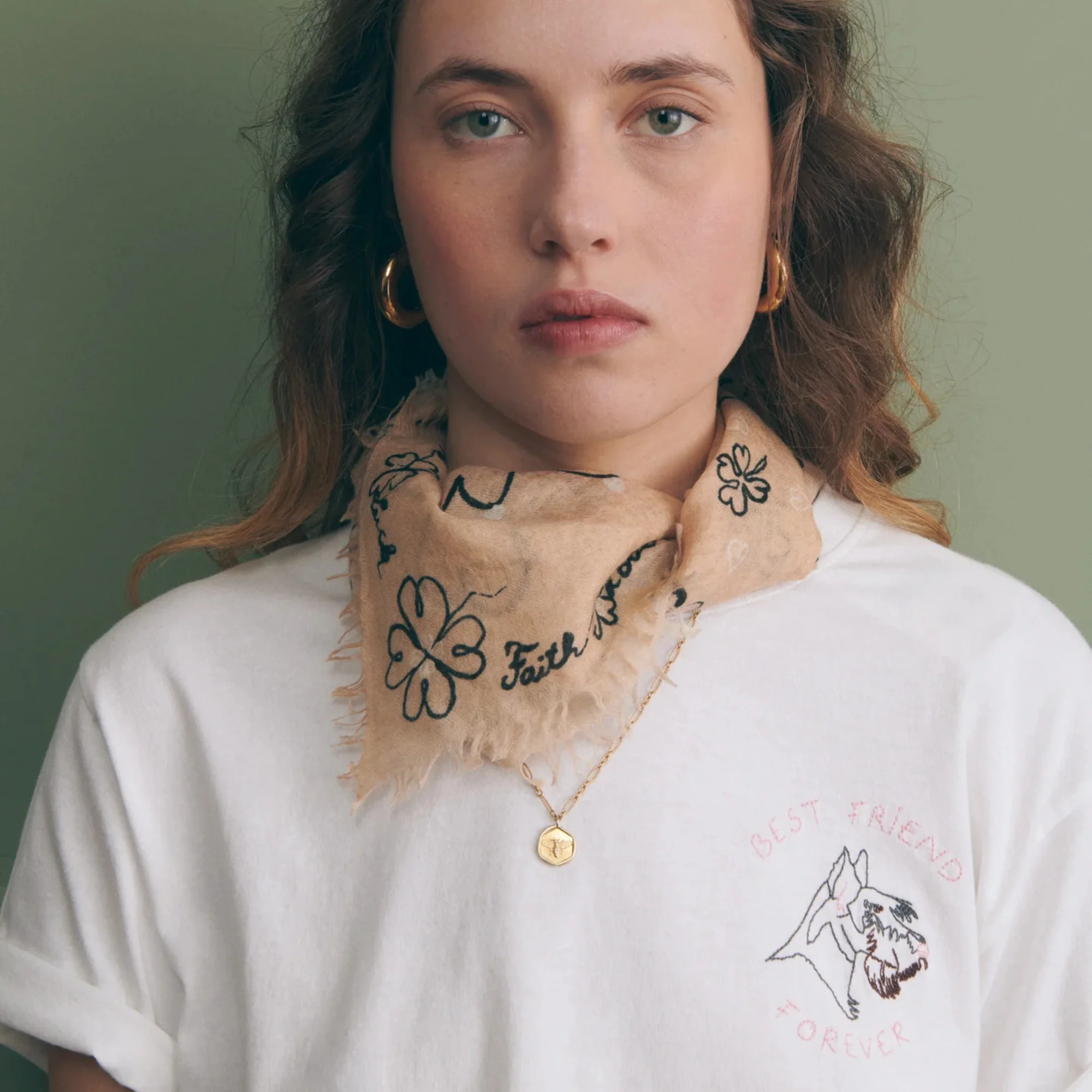 Clovers Bourdalou Cashmere Bandana - Image 7