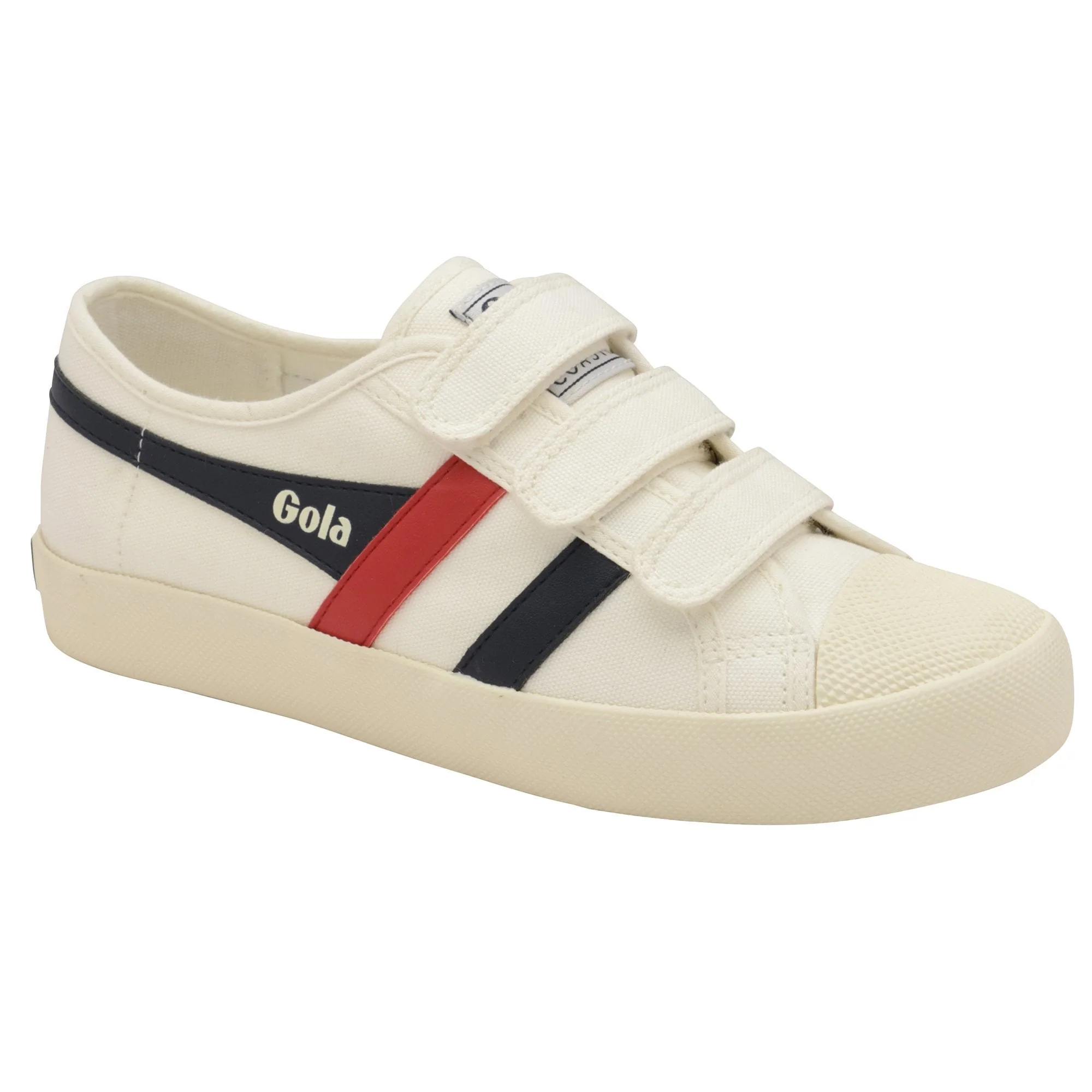 Coaster Trainer Velcro (Off White + Navy + Red) - Image 2