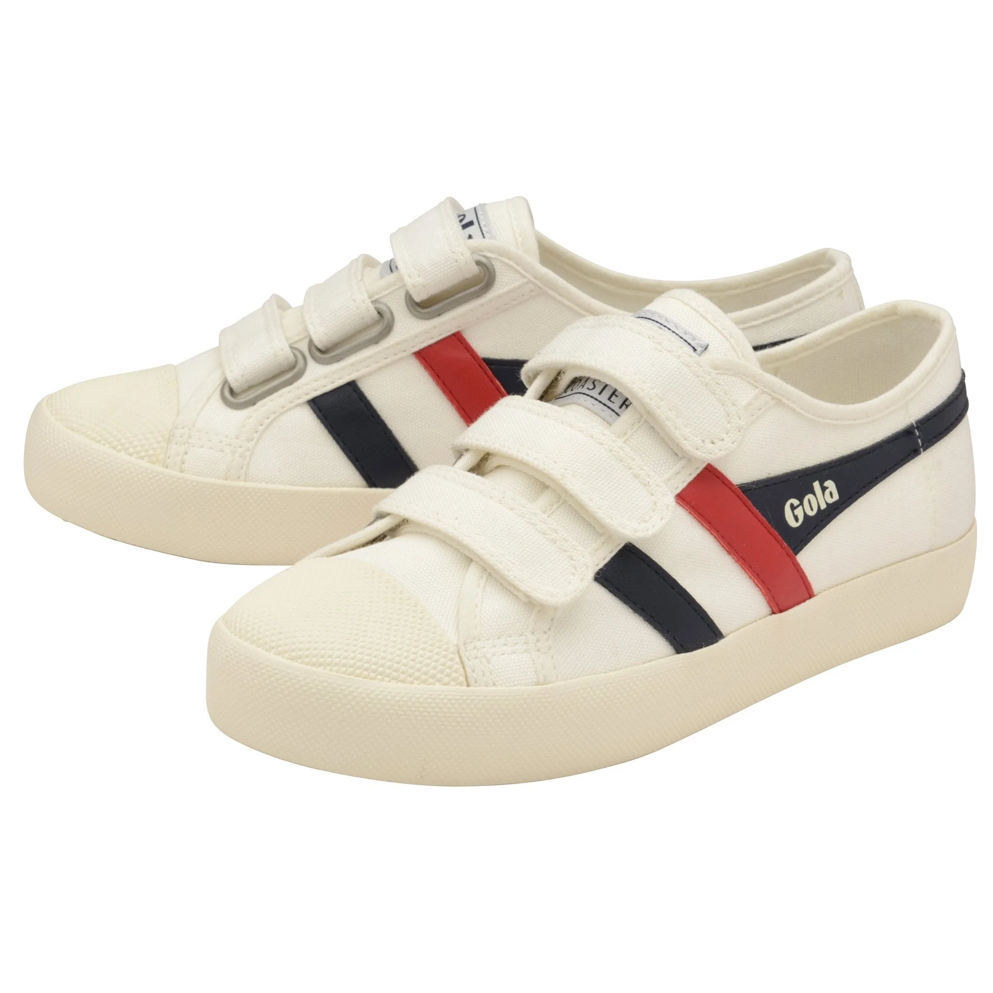 Coaster Trainer Velcro (Off White + Navy + Red) - Image 3
