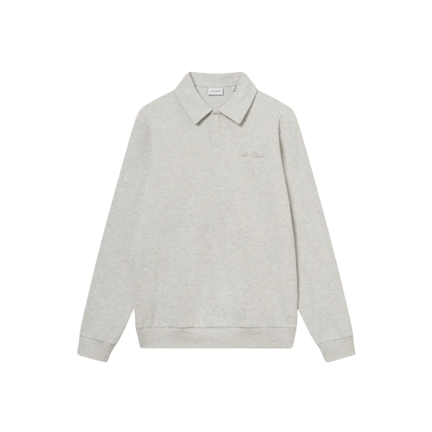 Ben Polo Piqué Sweatshirt (Snow Melange)