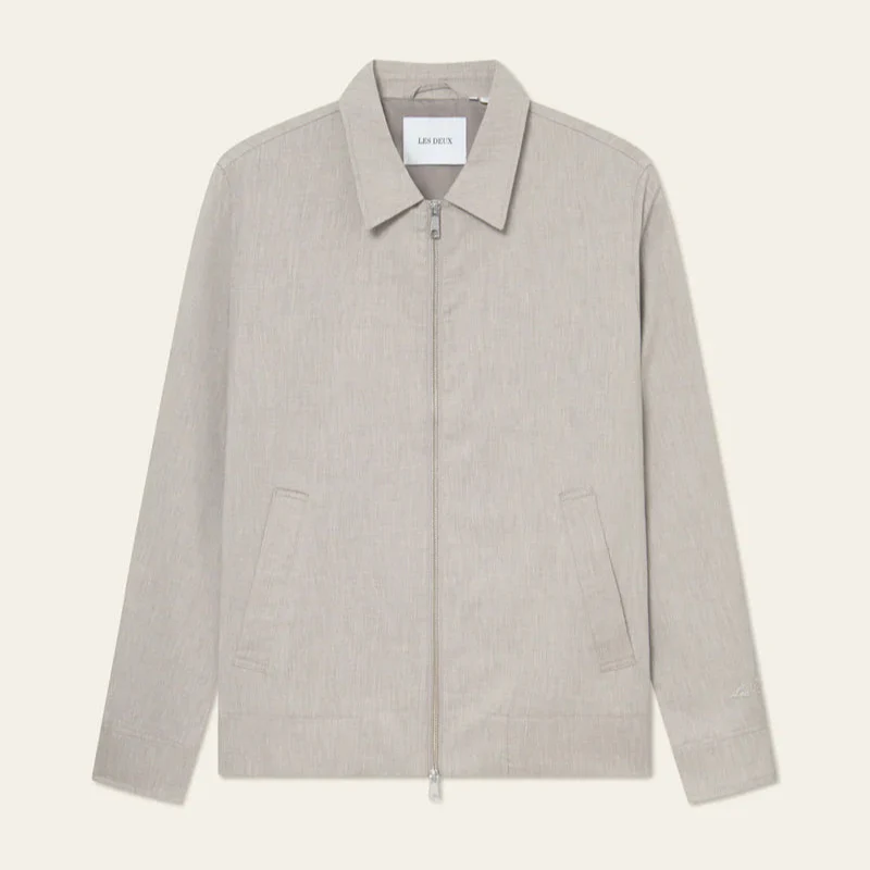 Como Slub Coach Bomber Jacket (Light Sand)