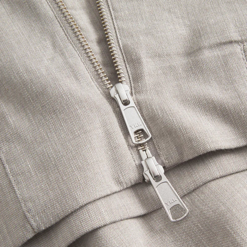 Como Slub Coach Bomber Jacket (Light Sand) - Image 4