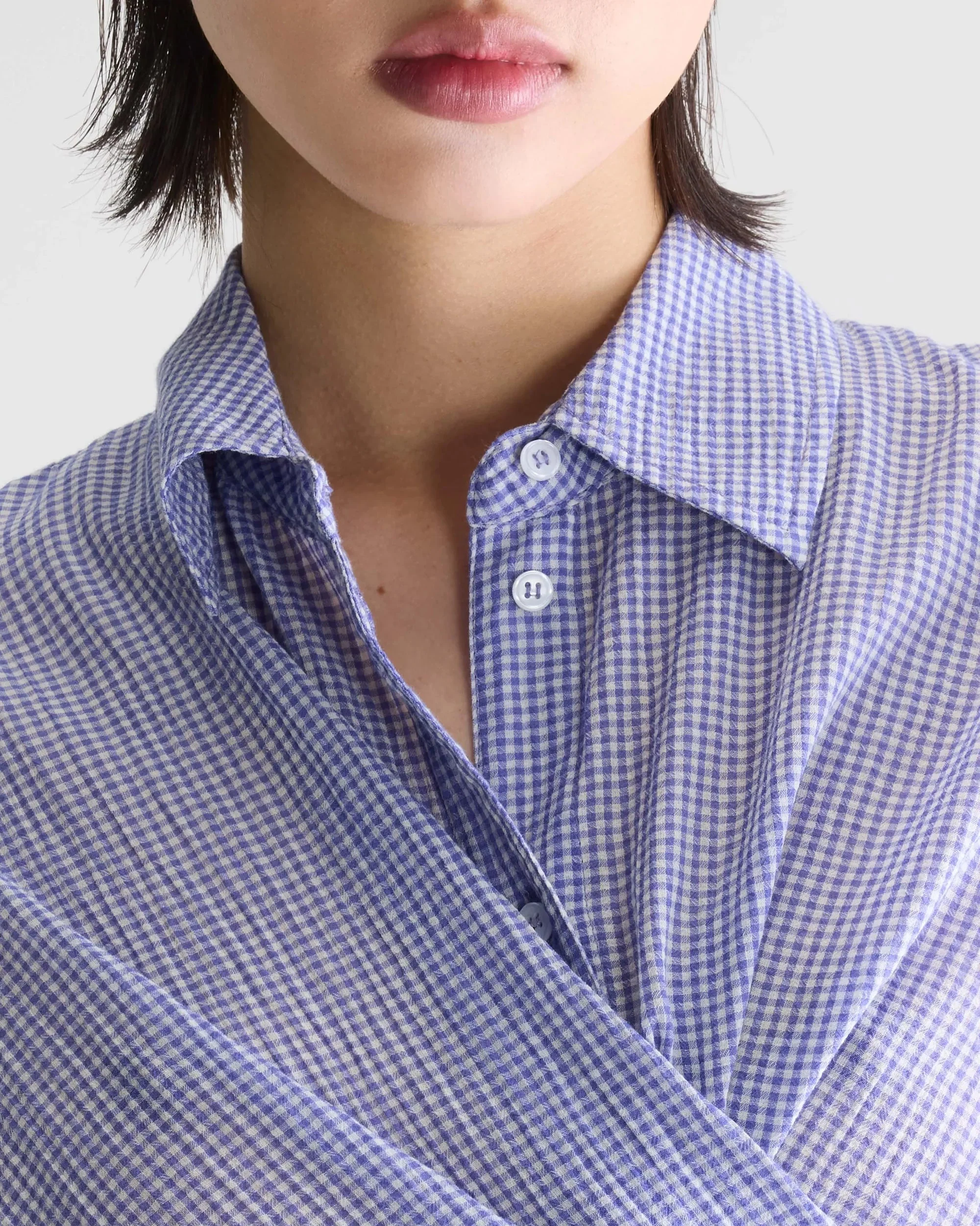 Coral Tie-Up Blouse (Iris Bloom + Shell) - Image 4