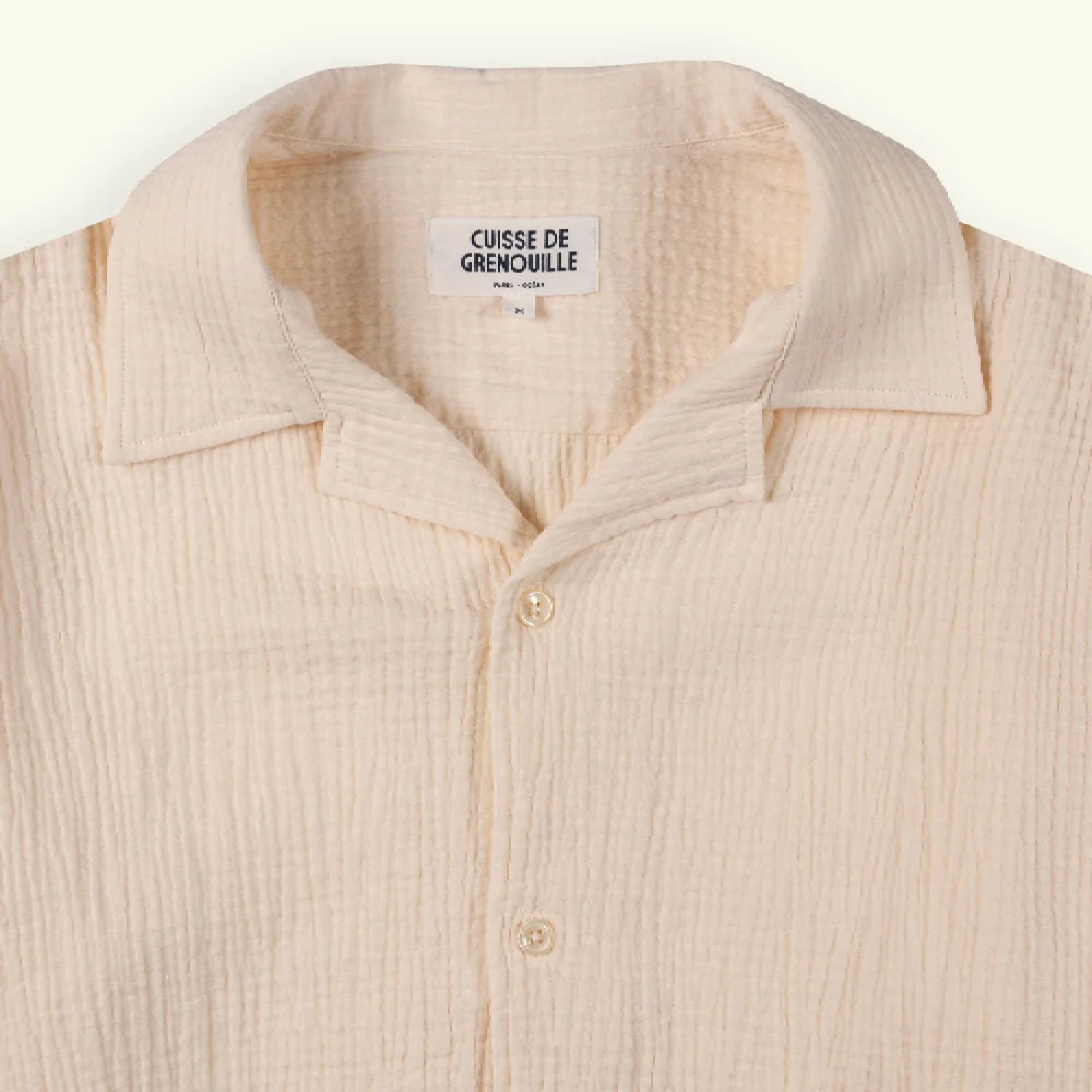 Cotton Gauze Cube-Neck Blouse - Image 5