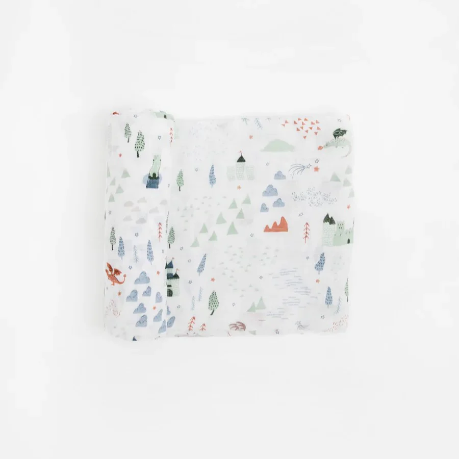 Cotton Muslin Swaddle (Dragon Days)