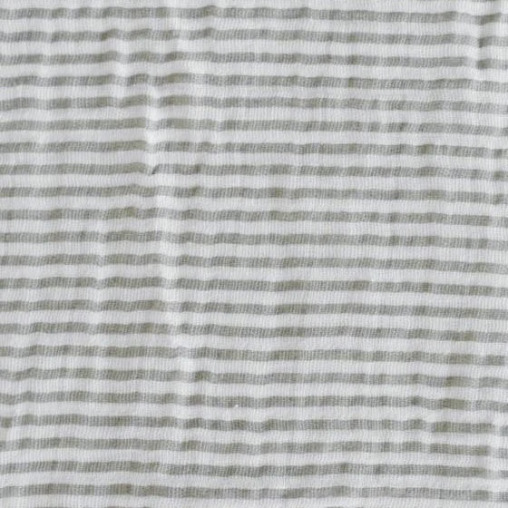 Cotton Muslin Swaddle (Grey Stripe) - Image 2