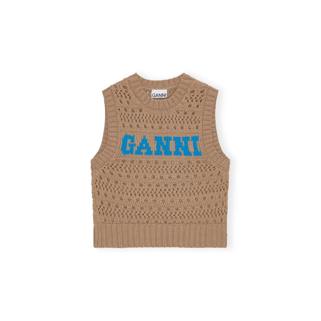 Cotton Rope Short Vest (Tiger's Eye) - Image 2