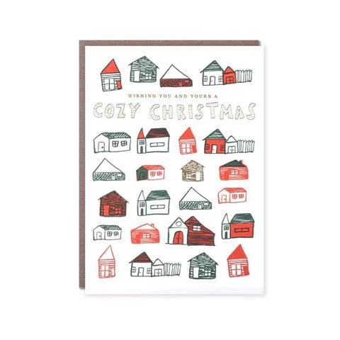 Cozy Christmas Cabins Card