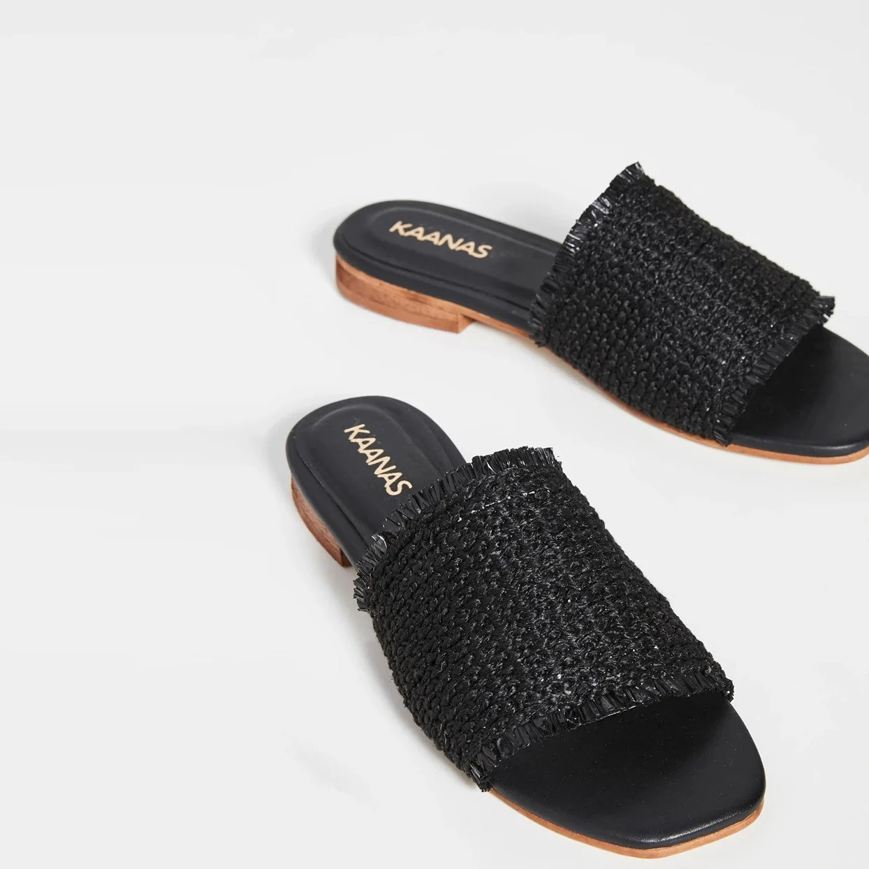 Crete Frayed Sandal (Black) - Image 2