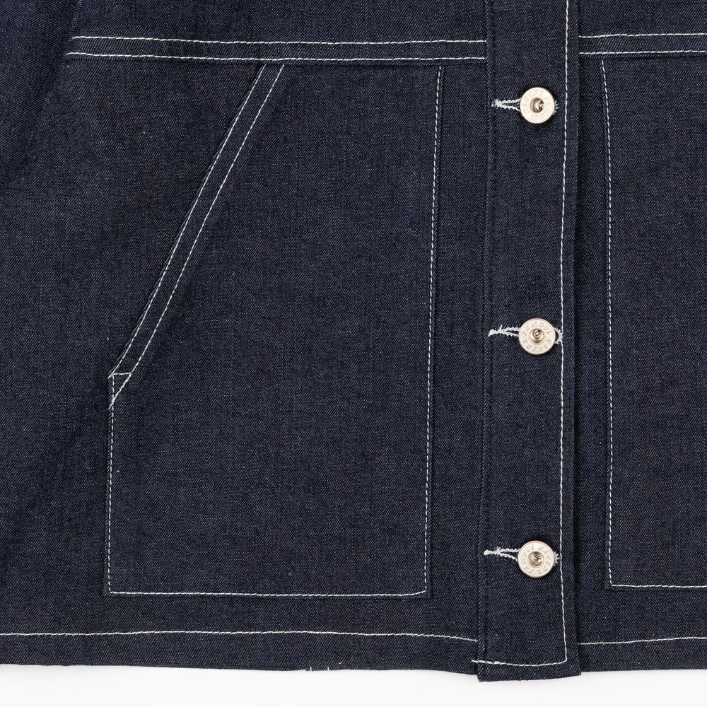 Cropped Slub Nep Denim Jacket (Indigo) - Image 5