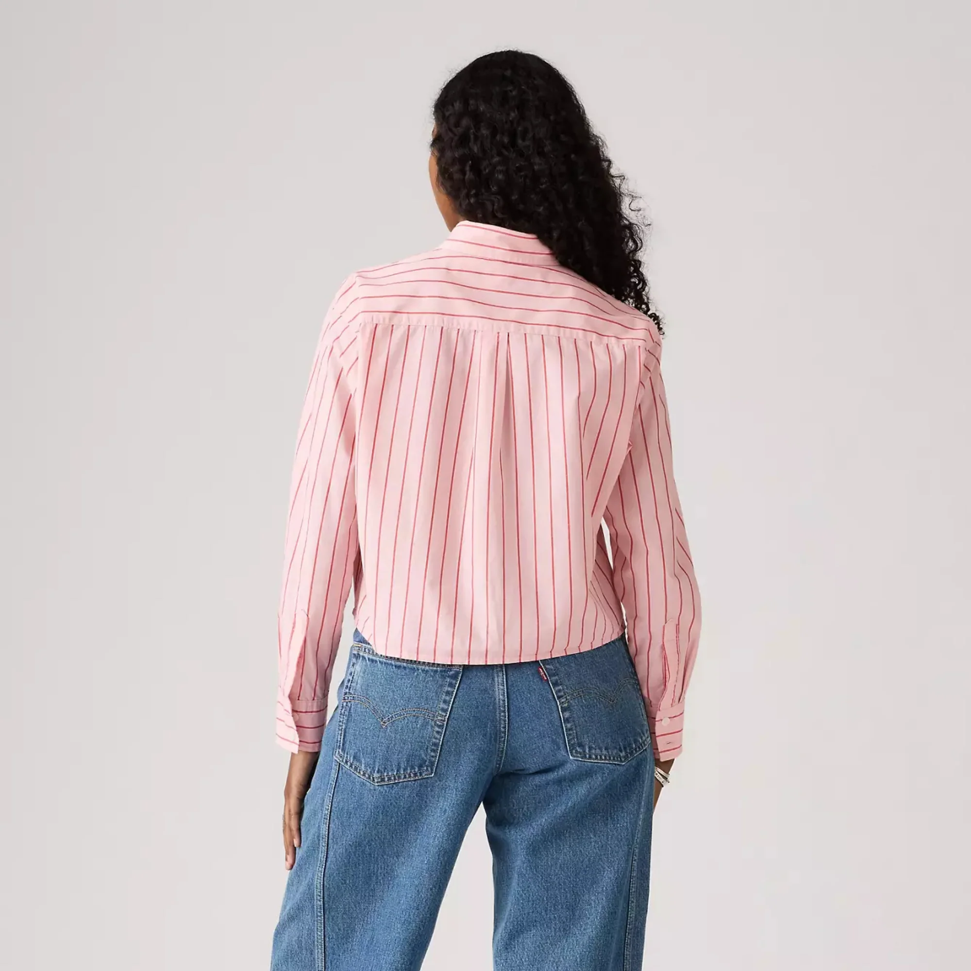 Cropped Harlie Shirt (Hug Stripe Peachski) - Image 3