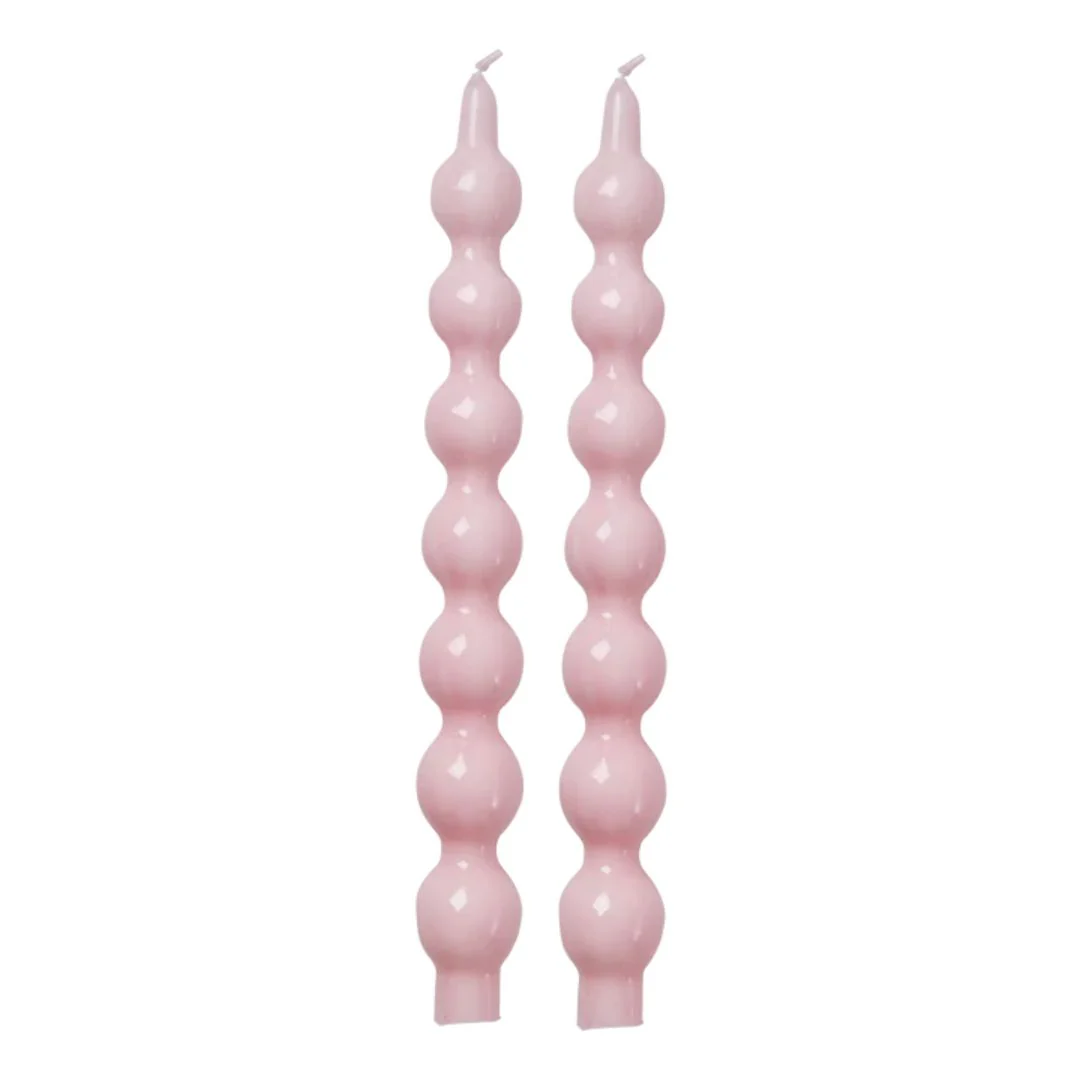 Curved Candles 2 Pack (Soft Pink)