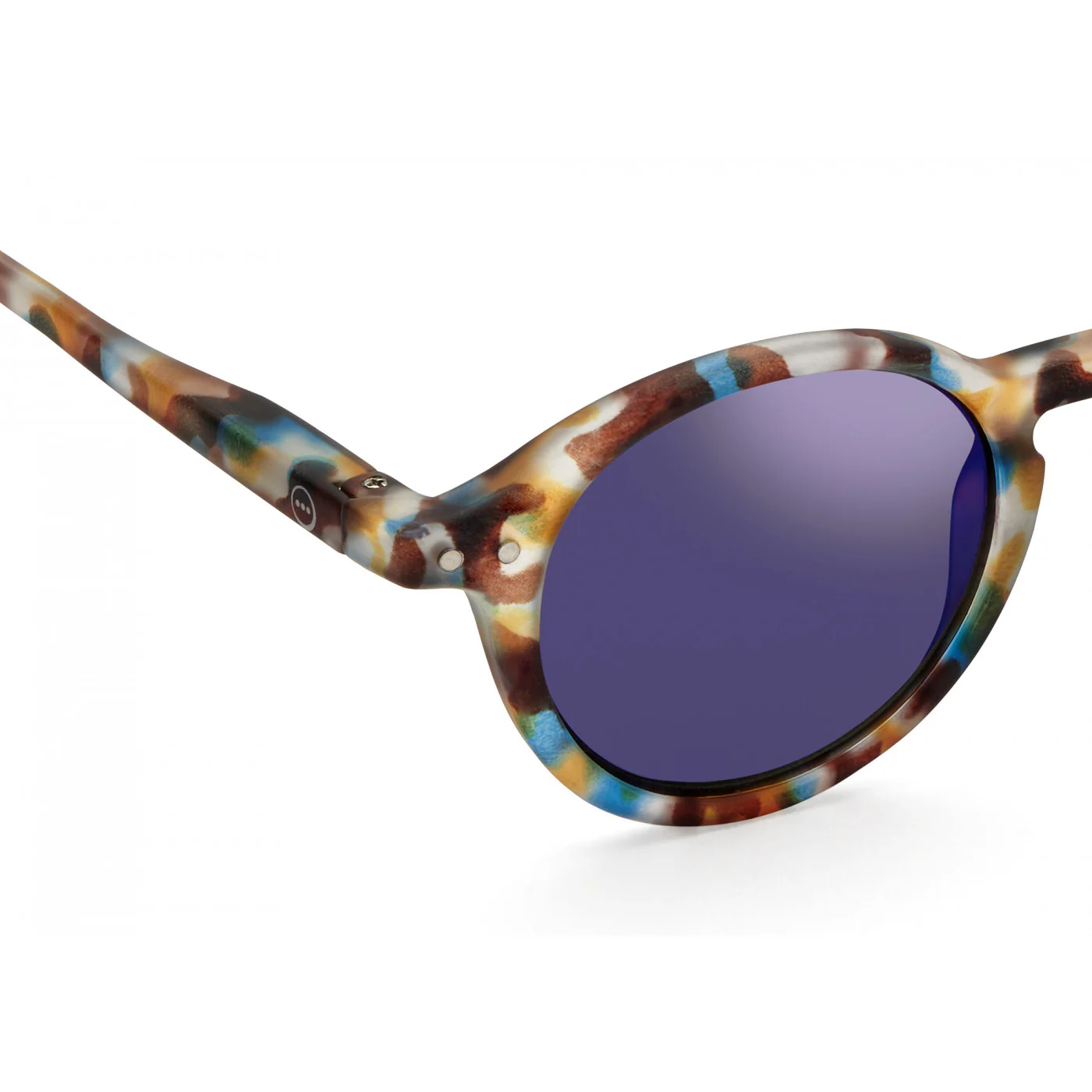 #D Junior Sunglasses (Blue Tortoise Mirror) - Image 3