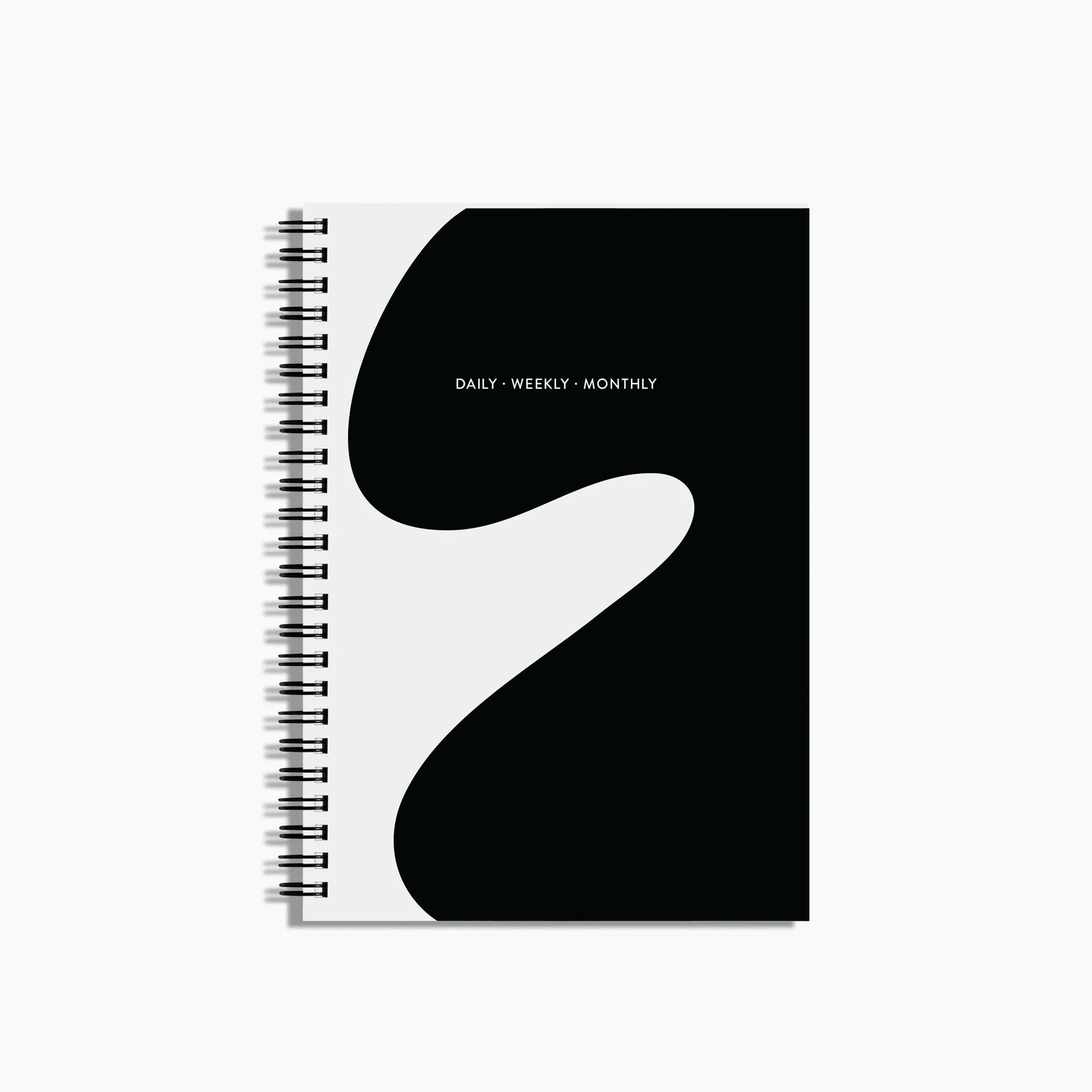 Daily Weekly Monthly Small Planner (Black + White)
