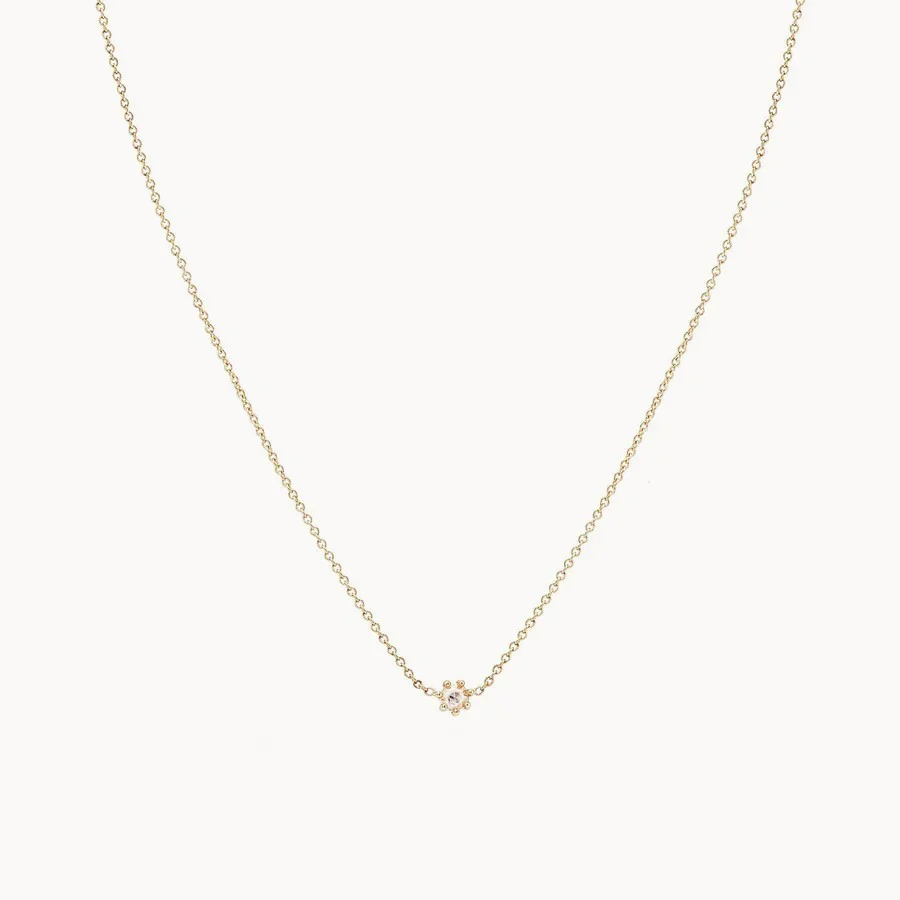 Dainty Diamond Nova Necklace (14K Gold)