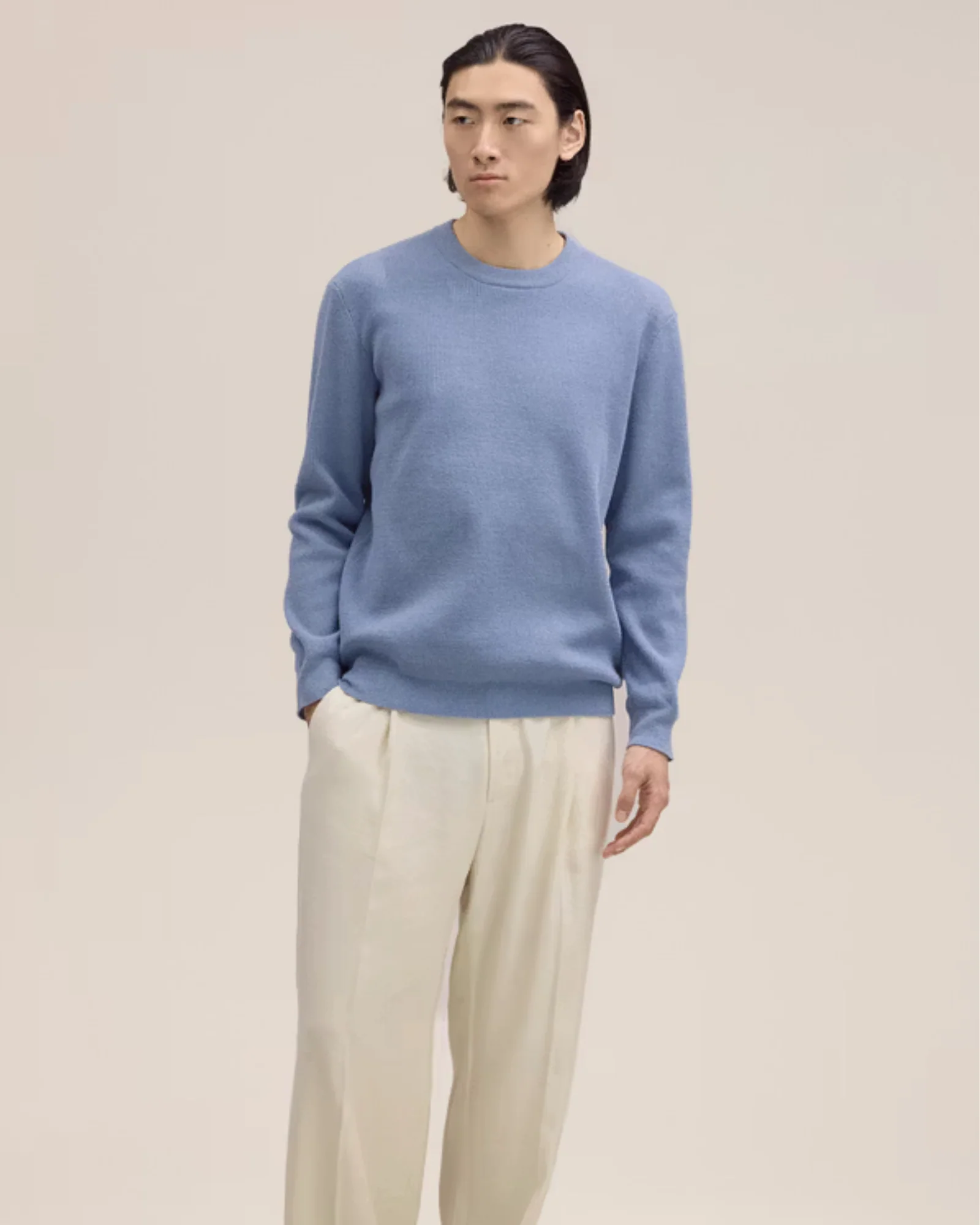 Danny 6429 Lightweight Sweater (Stone Blue) - Image 3
