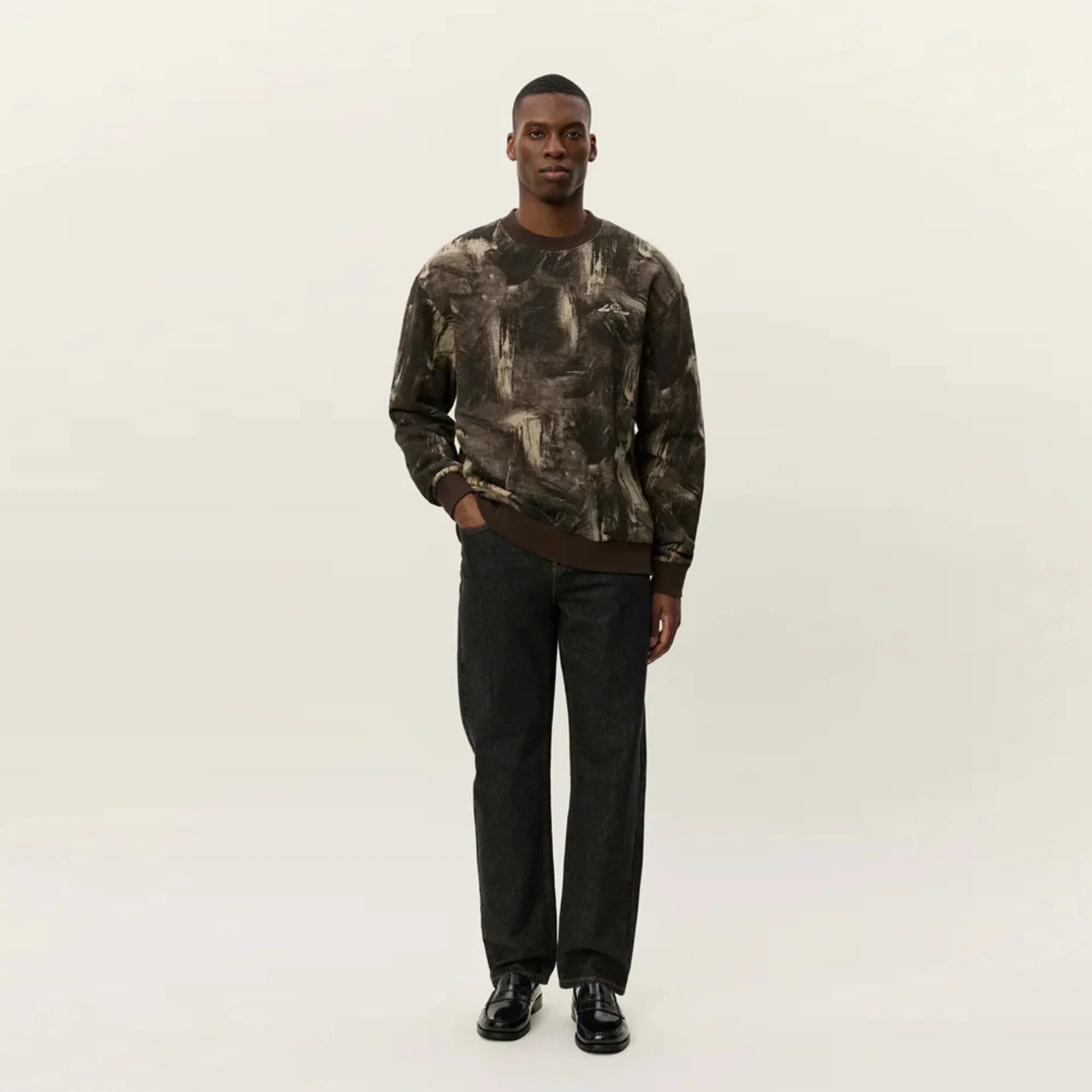 Dash AOP Sweatshirt (Teak Brown)