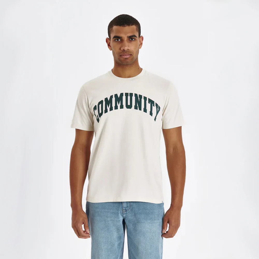 Deacon T-Shirt (Ivory + Pine Green)