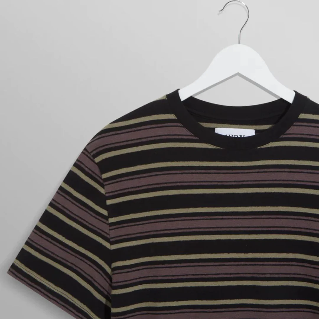 Dean Short Sleeve Tee Brush Stripe (Charcoal) - Image 3