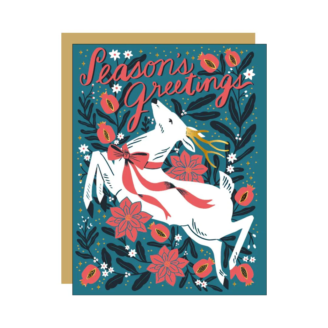 Season's Greetings Deer Card