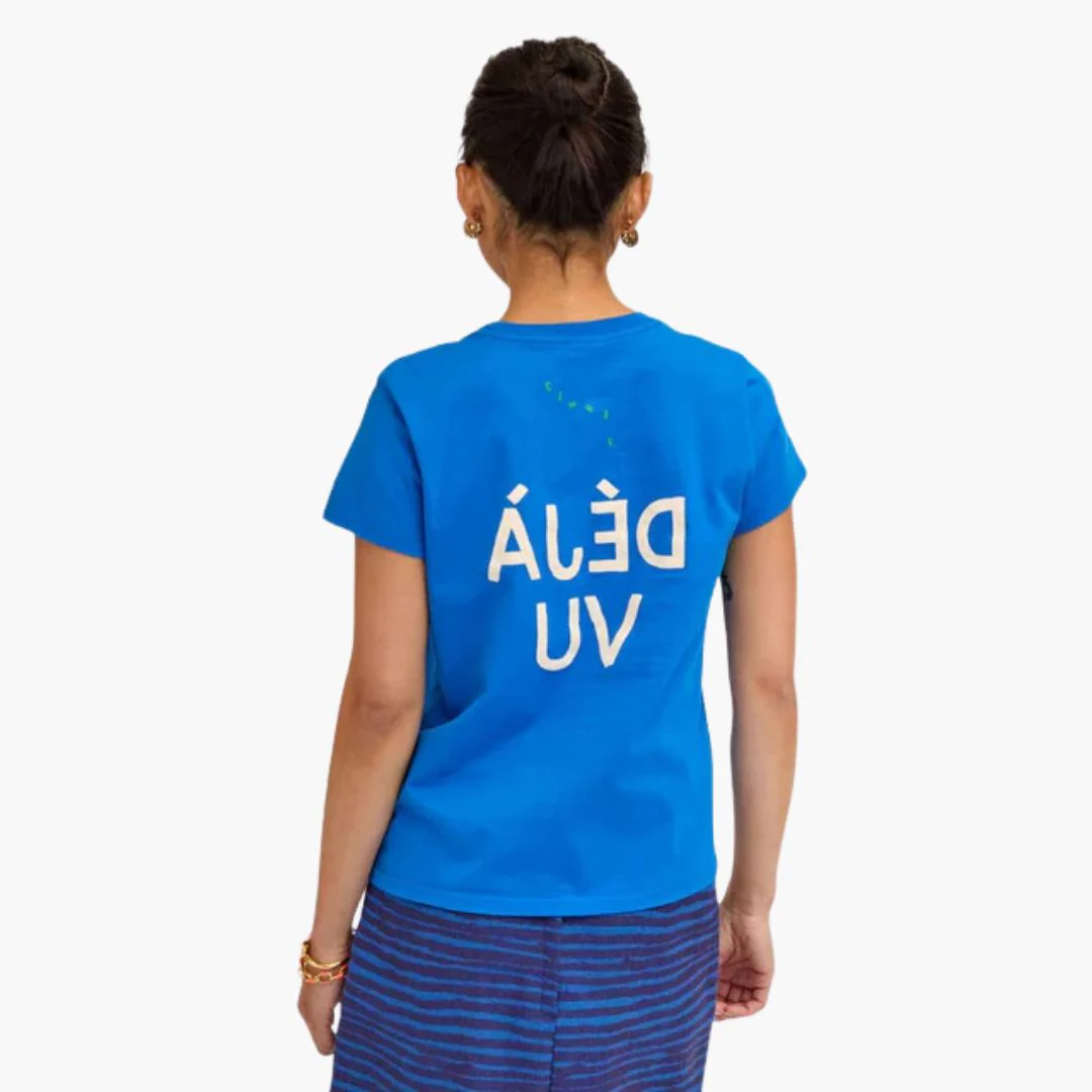 "Déjà Vu" Classic Tee (Cobalt + Cream) - Image 2