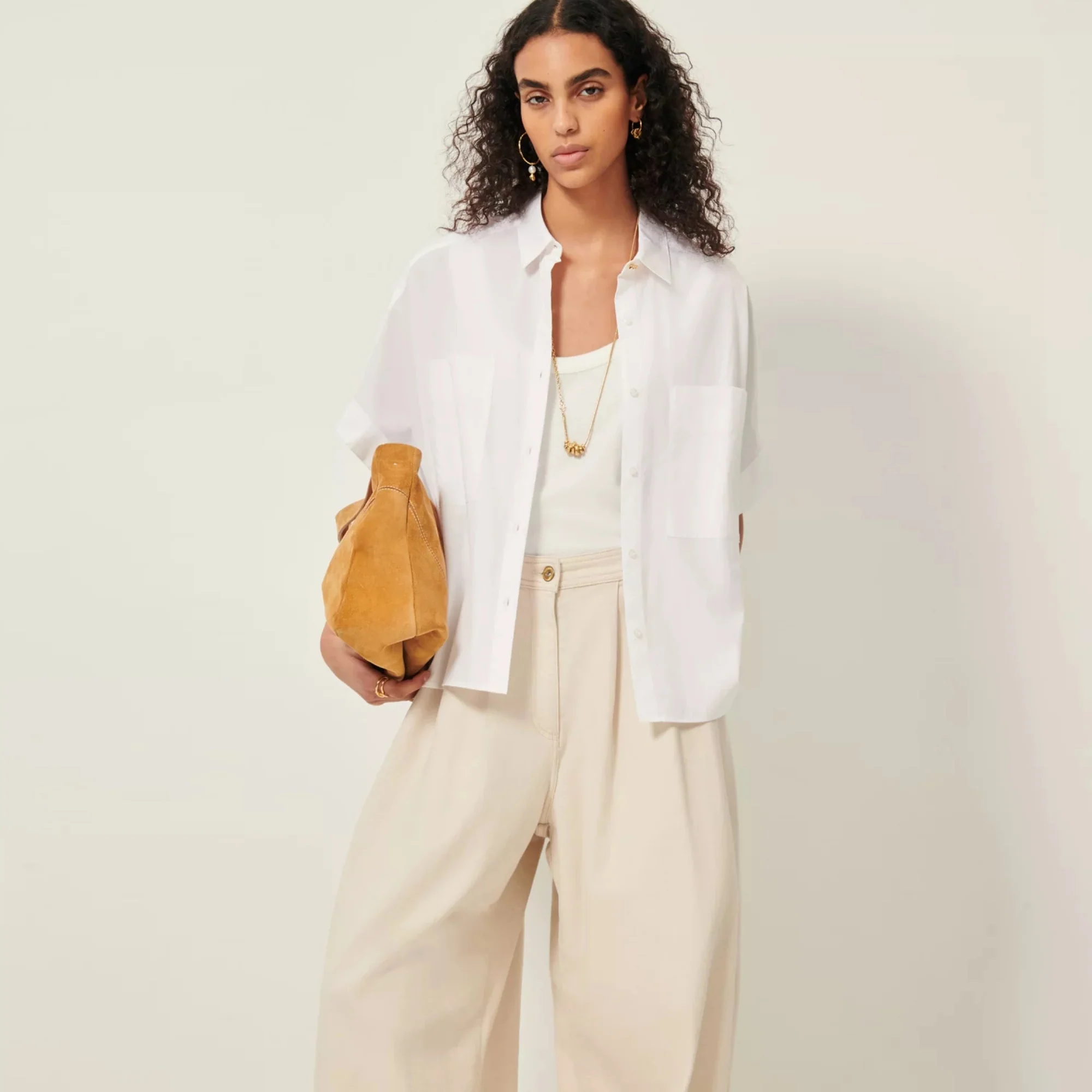 Dellord Short Pockets Shirt (Optical White) - Image 3