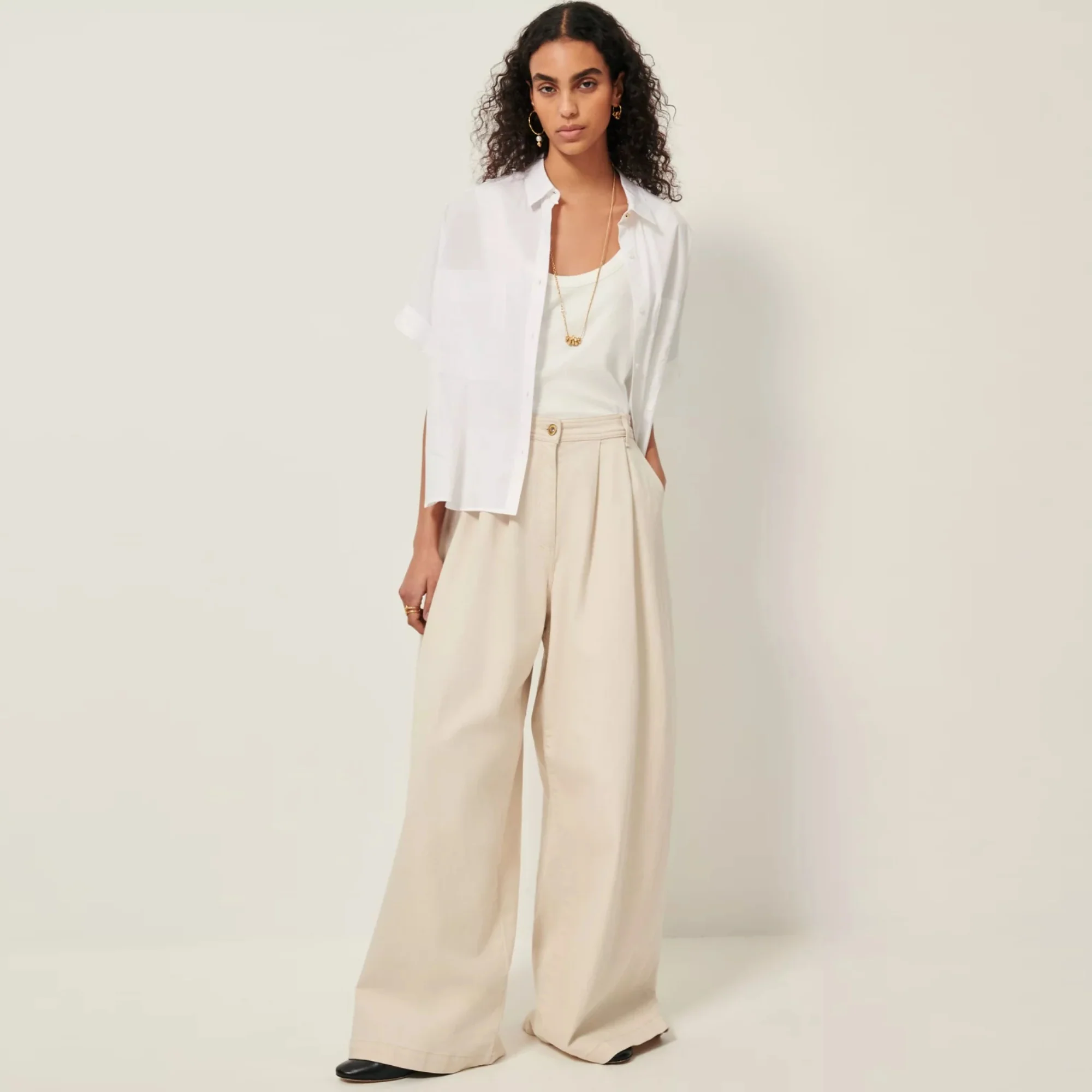 Dellord Short Pockets Shirt (Optical White) - Image 4