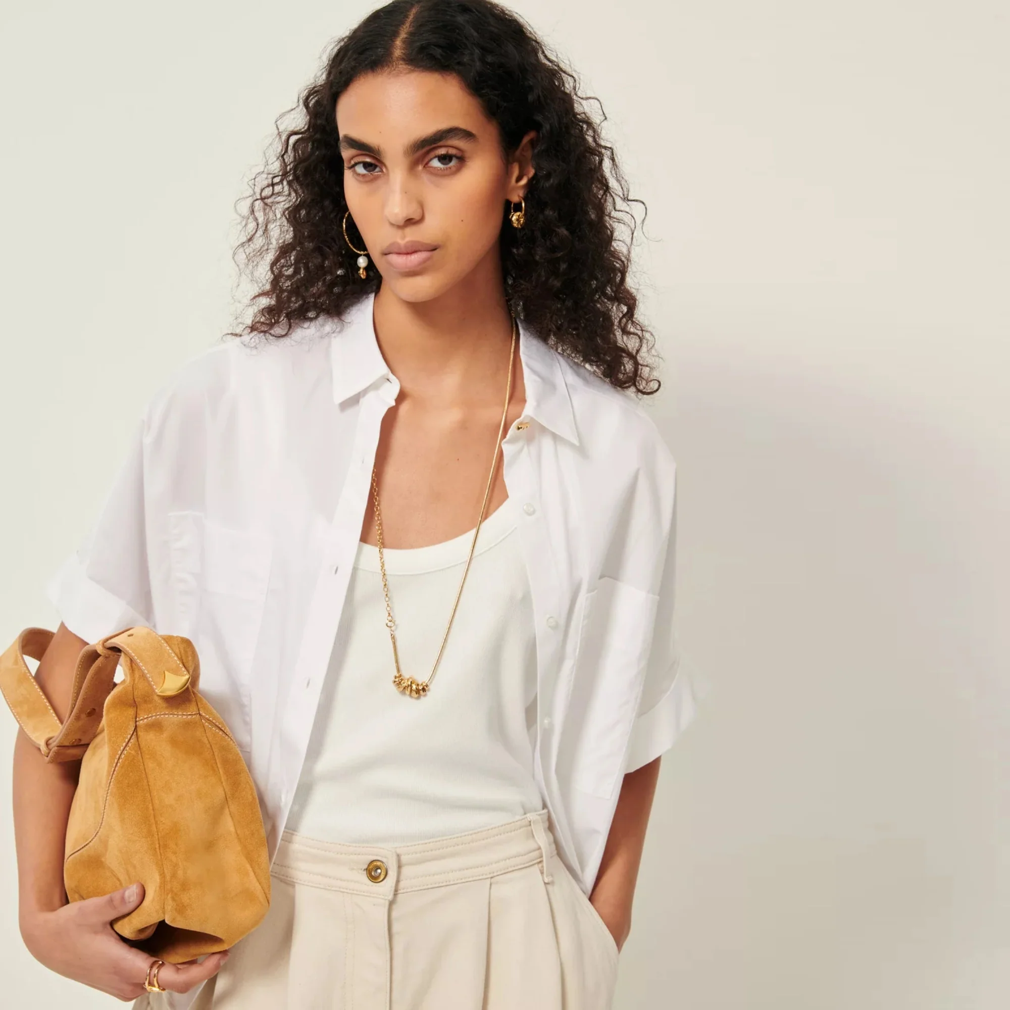 Dellord Short Pockets Shirt (Optical White) - Image 5