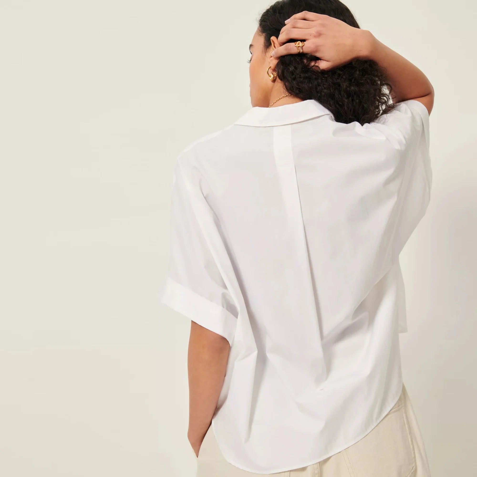 Dellord Short Pockets Shirt (Optical White) - Image 7