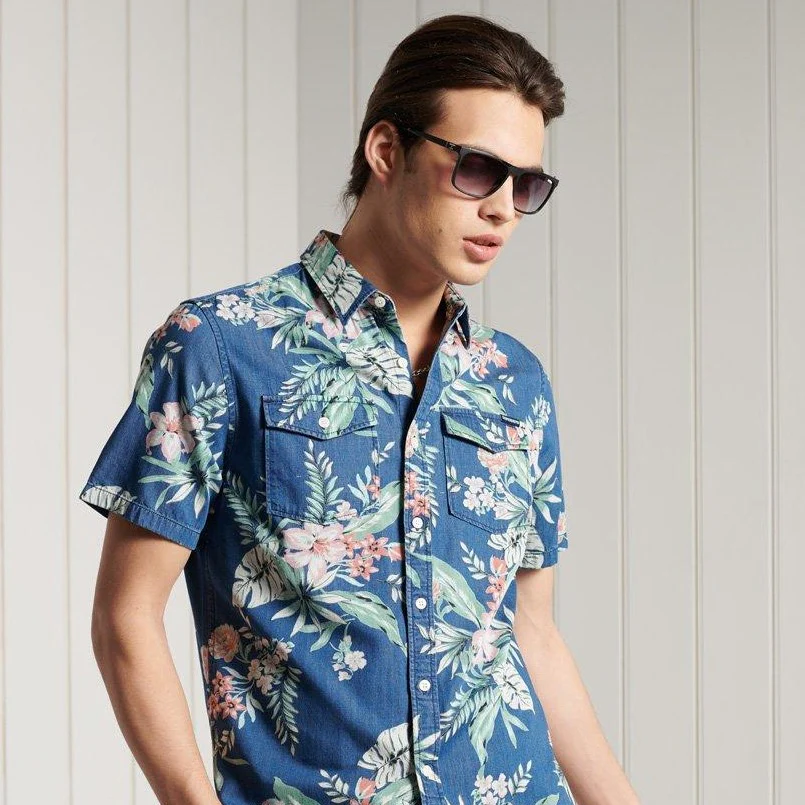 Denim Loom Shirt (Sun Faded Hawaiian) - Image 2
