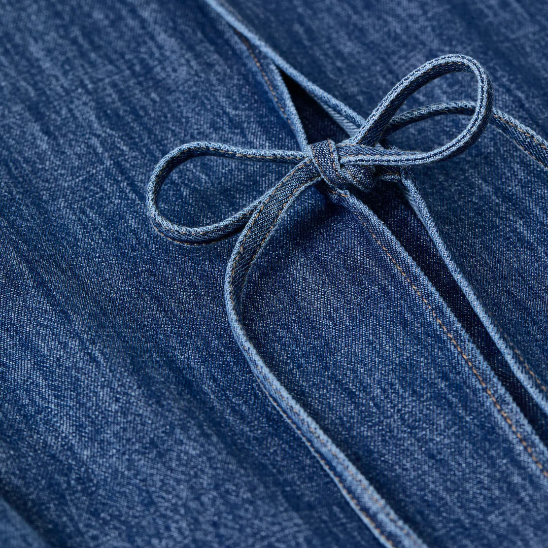Denim Shirt with Strap Detail (Dark Blue) - Image 6