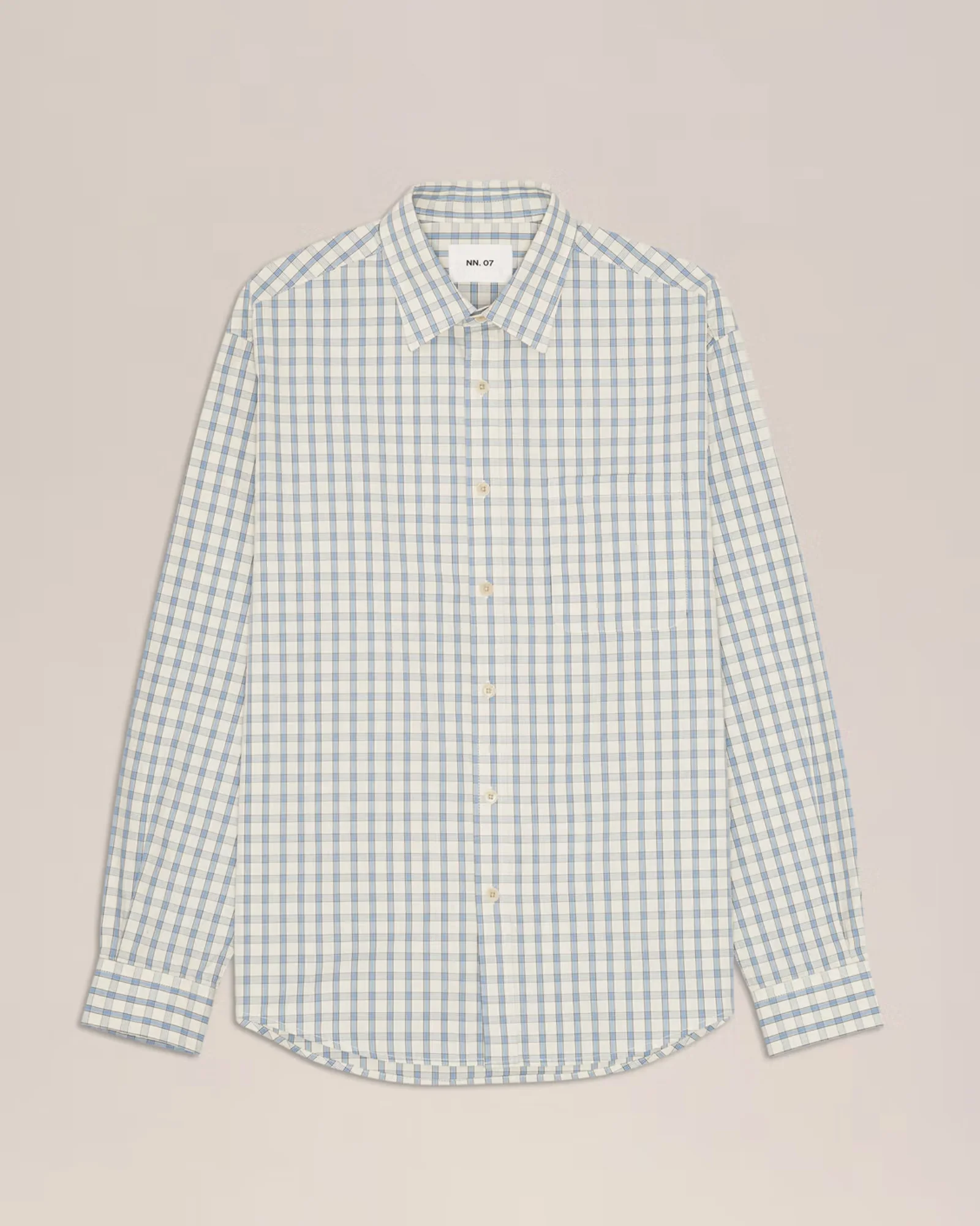 Deon 50035 Organic Cotton Shirt (Ecru Check) - Image 4