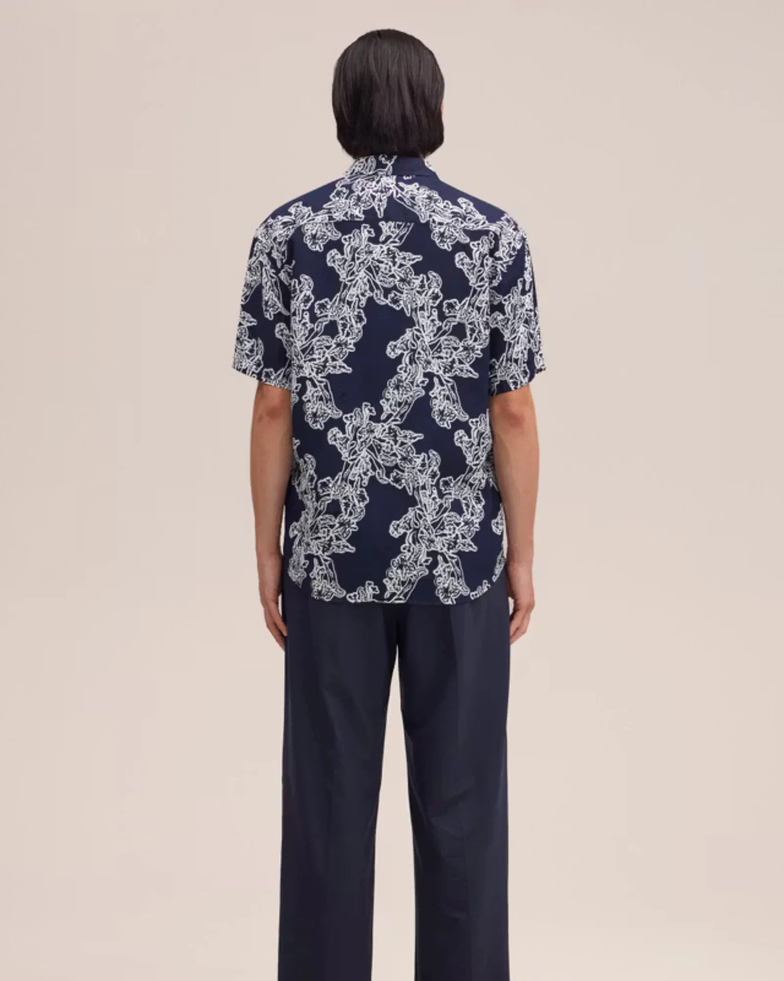 Deon 50055 All-Over Print Shirt (Navy Blue) - Image 3