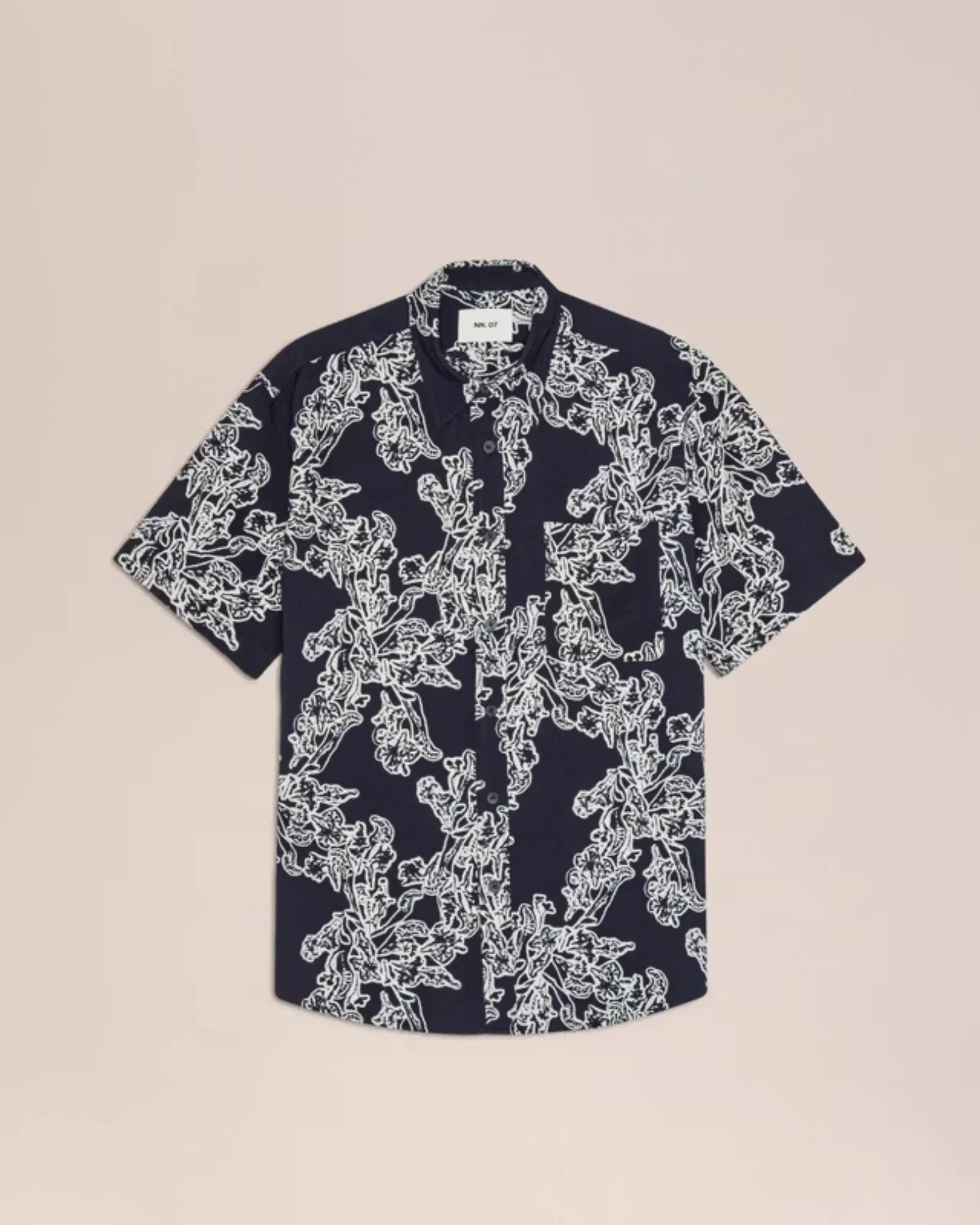 Deon 50055 All-Over Print Shirt (Navy Blue) - Image 4
