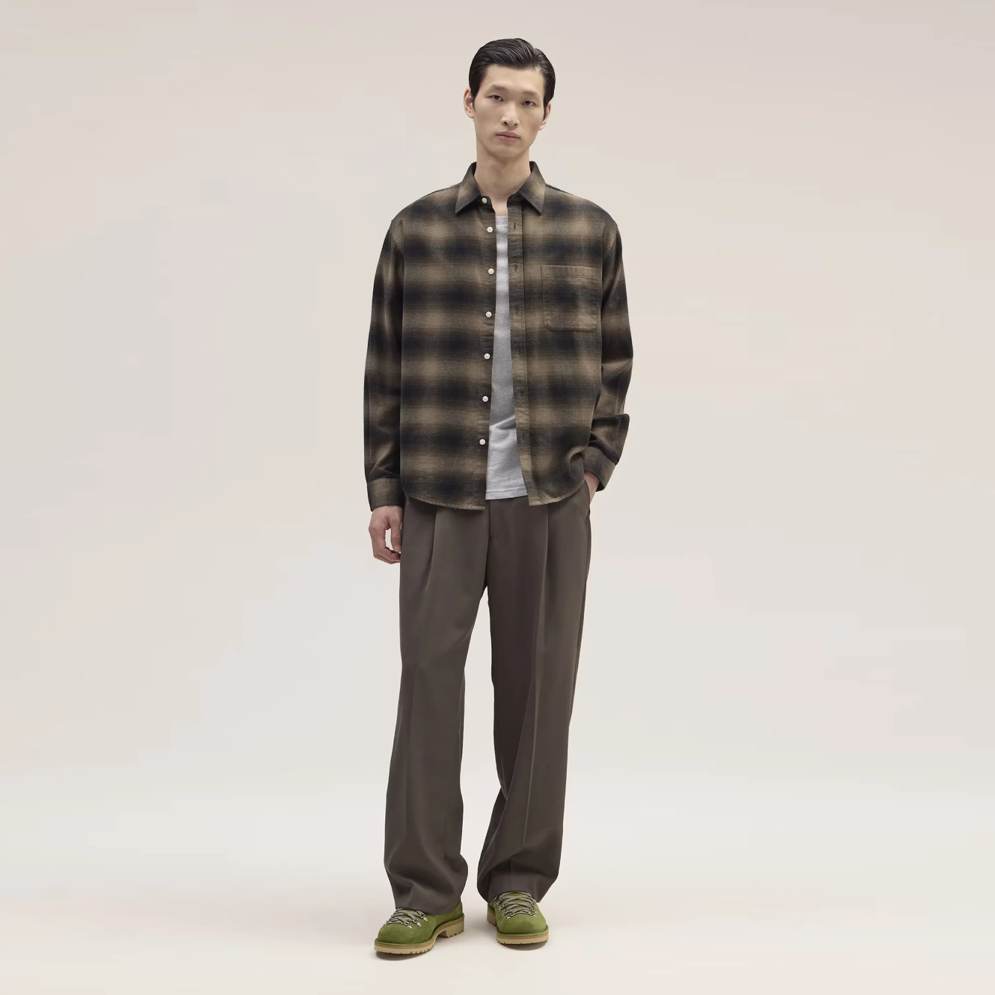 Deon 5465 Flannel Shirt (Black Check) - Image 2