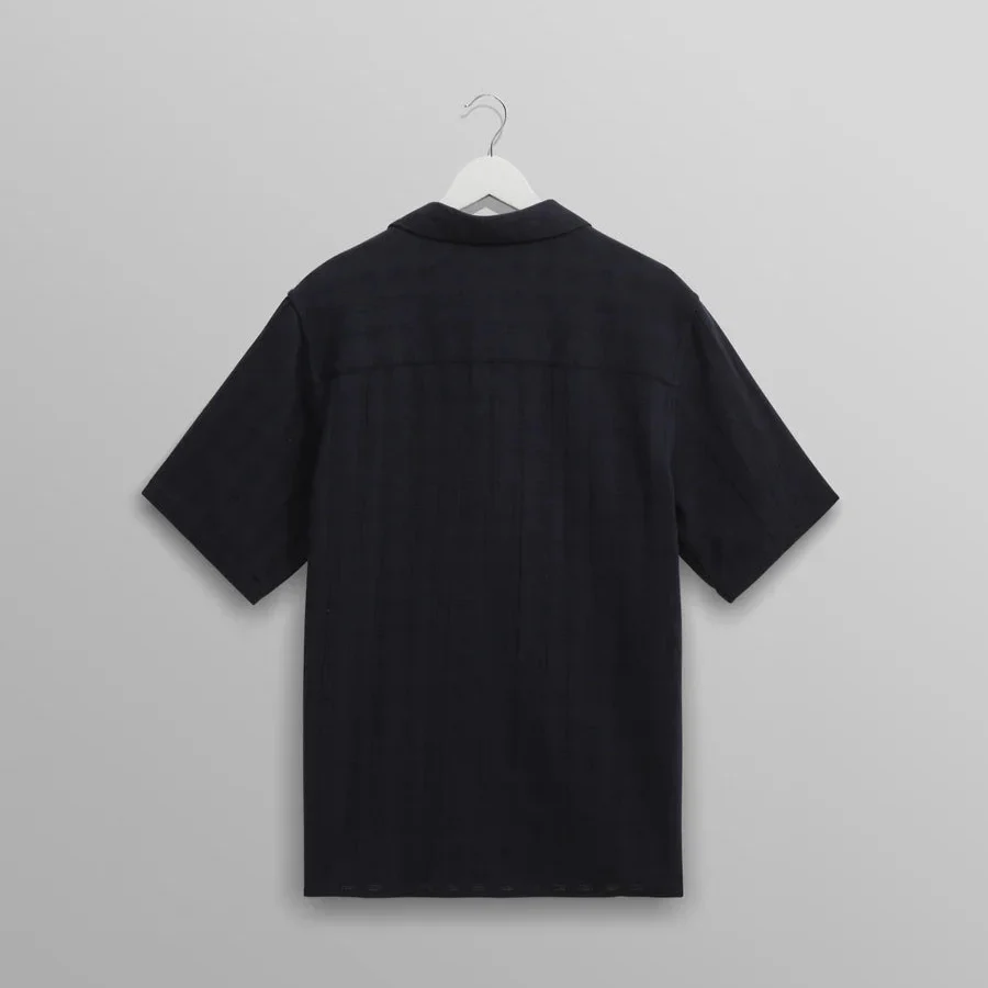 Didcot SS Shirt Open Weave Grid (Navy) - Image 2