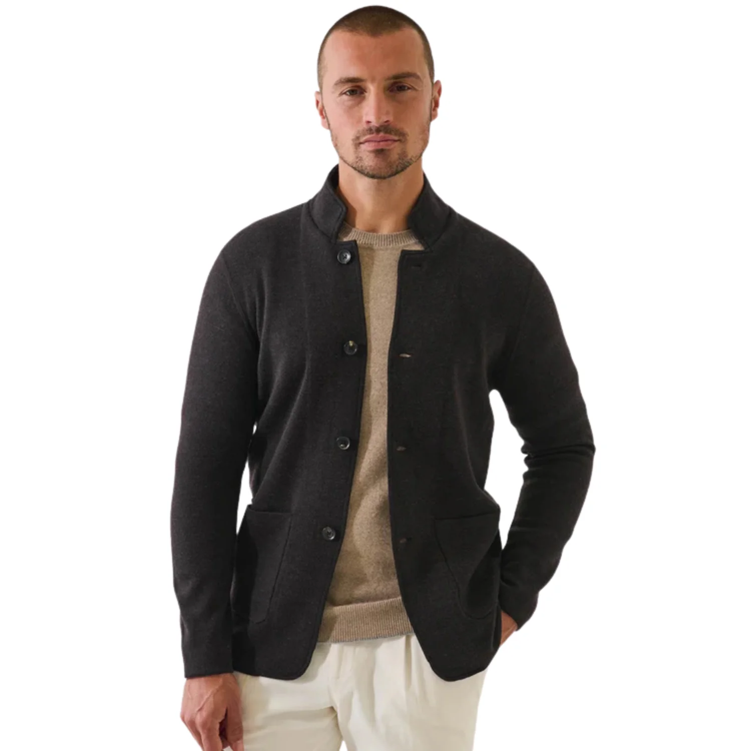 Double Face Button Jacket (Brownie) - Image 2